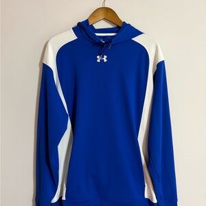 Under Armour Men's Blue and White Hoodie